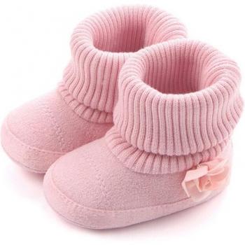 Newborn Girls' Warm Flower Crib Booties