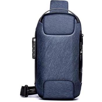 Sling Bag Azul SDINAZ: Seguridad y Carga en una Bolsa de Pecho