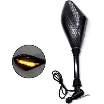 Rétroviseur Universel 10MM avec Feu de Reflux