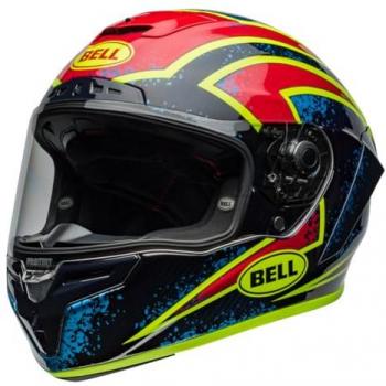 Bell Race Star DLX Flex Xenon Casque Rouge Bleu Argent M
