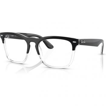 Ray - Ban Unisex RX4487V STEVE 8193 Montature da vista Iniettato Nero Trasparente Squadrata Normale