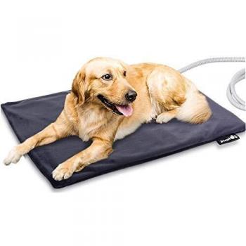 Pexecute Tappetino Riscaldante per Cane,65 * 50cm Tappeto Termico Elettrico Cuccia Letto per Cani Gatti con Copertura Impermeabile Rimovibile (S)