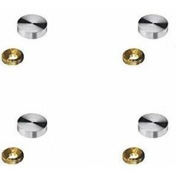 Ensemble de 4 cache-vis en Inox 18 mm