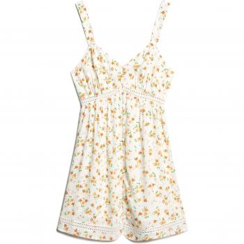 Superdry Vestido Corto sin mangas con trim de encaje