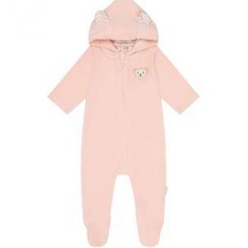 Steiff Langarmstrampler silber-pink