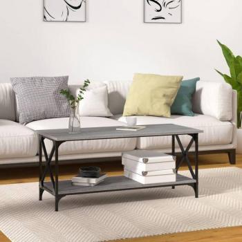 Tavolino Sonoma in Legno – 100x45x45 cm, Colore Grigio