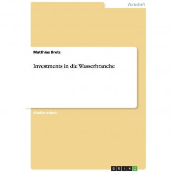 Investments in die Wasserbranche