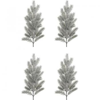 Addobbo Natalizio Pino 4 Rami H50CM Bianco