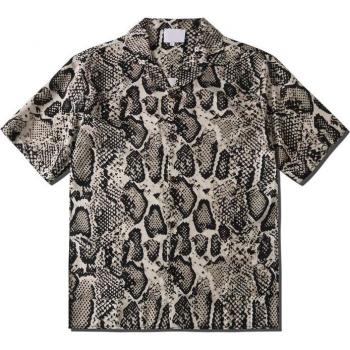 Chemise Hawaïenne Vintage Homme Serpent Noir