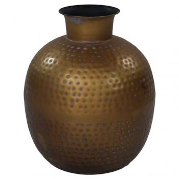 HSM COLLECTION Vaso Padua Piccolo 30x35 Cm Dorato E Grigio