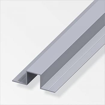 Profilo quadrato a U alluminio 2 lati 23,5x67,5mm 1m
