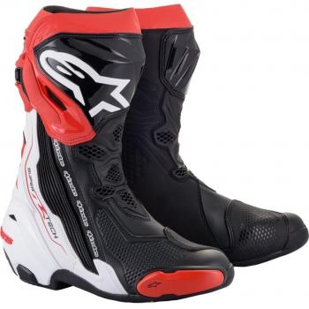 Alpinestars Supertech R Botte Moto Noir-Blanc-Rouge 41