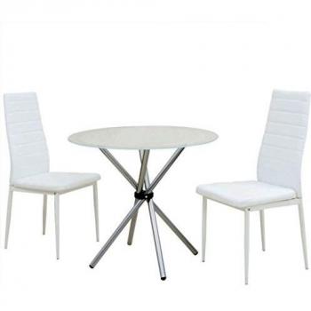 Set da Pranzo 3 Pezzi Tavolo e 2 Sedie