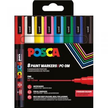 Estuche de 8 Marcadores Posca 8C para Arte y Manualidades