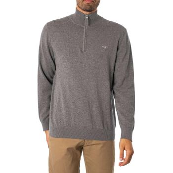 Suéter Casual Gant de Algodón para Hombre con Media Cremallera (3XL)