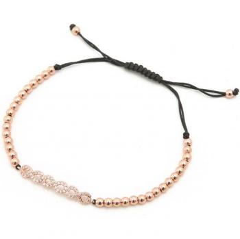 Cubic Zirconia Rope Adjustable Bracelet