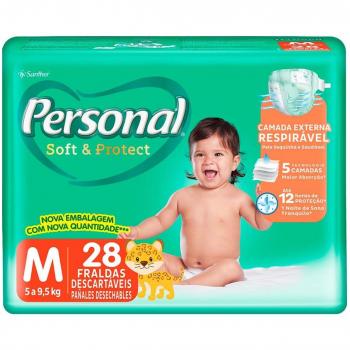 Fralda Descartável M 5 a 9,5 kg Personal Soft & Protect