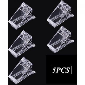 Clips Transparentes Plásticos para Manicura