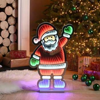 Santa Infinity Christmas Decoration Light - 56cm