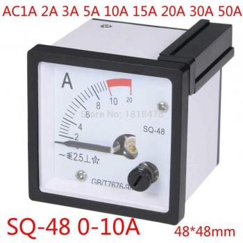 AC Analog Ammeter Gauge 0-50A SQ-48