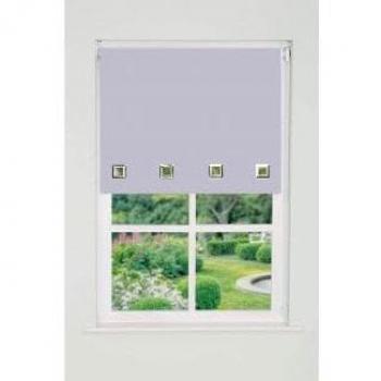 Square Eyelet Roller Blind - White (165cm Drop)