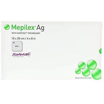 Mölnlycke Mepilex Ag Medicazione In Schiuma Antimicrobica Con Safetac 10x20cm 5 Pezzi