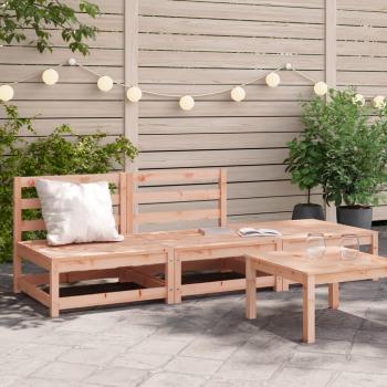 Vidaxl Armless Garden Sofa with Footstool Solid Wood Douglas
