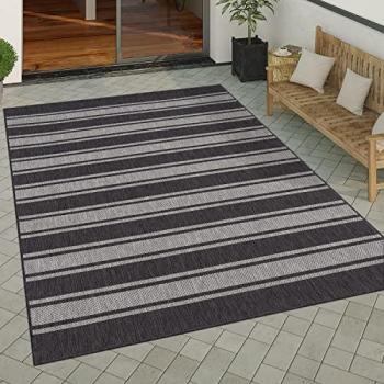 Paco Home Outdoor Teppich Roma 273, rechteckig, 4 mm, grau, 140x200 cm