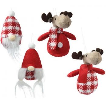 Peluche Festivo Adorno Navideño 4 Modelos 8x10x14cm
