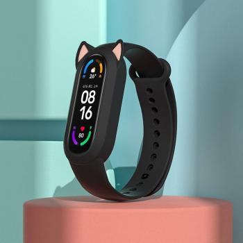 Funda de orejeras de gato para Mi Band 6, 5, 4 y 3