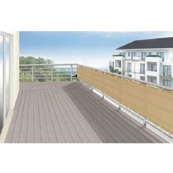 Floracord Luxus Balkonsichtschutz 500x75 cm aus hochwertigem Polyesterstoff, sisal