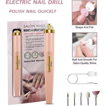 USB Rechargeable Nail Drill for Manicure and Pedicure