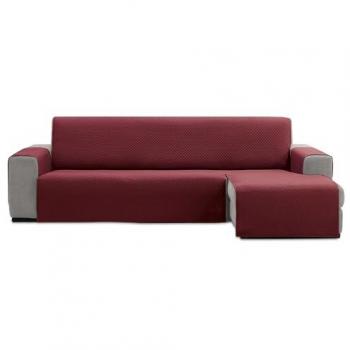 Funda salva sofá reversible chaise longue 240 cm burdeos