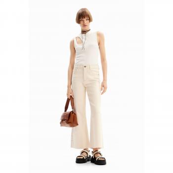 Desigual - Vaqueros cropped culotte para mujer