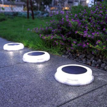 12 Solar Powered LED Lawn Lights - Outdoor Waterproof Buried Lights