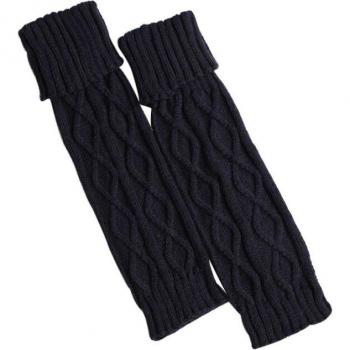 Manchettes thermiques en tricot épais avec chaussettes longues à la mode