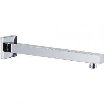 Support de douche carré en inox argenté 30 cm