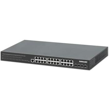 28-Port Layer 2+ Managed PoE+ Switch – 24 Gbps