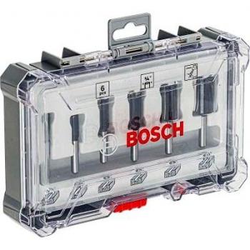 Bosch Straight Router Bit Set 6 Piece