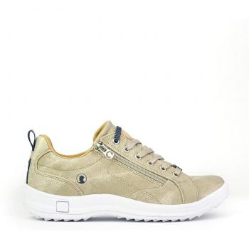 Coronel Tapiocca Zapatillas de Lona Beige con Cremallera para Mujer