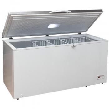 Congelador horizontal Jocel JCH-488, 488 l, 4 cestas, Tapa inox, Luz LED, Tirador con cerradura, A+, Blanco