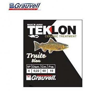 Teklon - Truite, Color Azul (20 pcs), Talla 60 cm - 0.16 mm