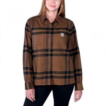 Carhartt Loose Fit Midweight Flannel Damen Hemd Braun XS
