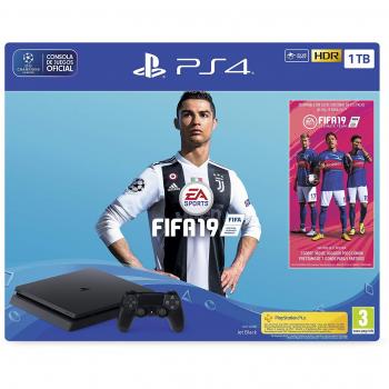Consola Ps4 1TB Slim+Fifa 19+Tarjeta 14 dias PS Plus