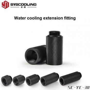 Syscooling G1/4 Thread Copper Extension Fitting for Water Cooling