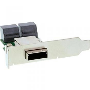 InLine 23790 Adattatore su Staffa PCI Low Profile da 26 Pin Mini SAS, Esterno a 4 x SATA Interne, Nero