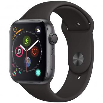 Apple Watch Series 4 GPS 44mm alluminio grigio cinturino Sport nero - Ricondizionato - buono - Grade B
