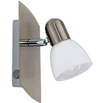 Wandleuchte aus Metall in Nickel-Matt