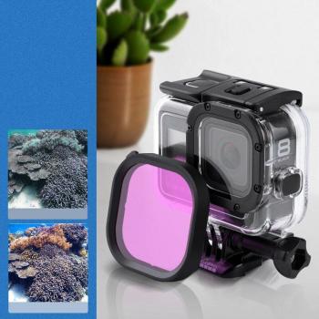 Filtre de couleur rouge Magenta pour GoPro HERO 8