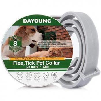 Collier anti puces et tiques avec une couverture de 71cm pour grands, moyens et petits chiens et chats